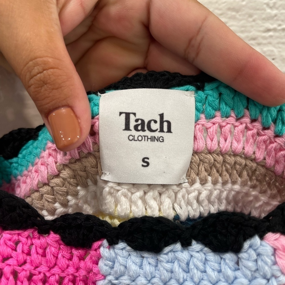 Tach Clothing Meryl Crochet Mini-Dress Knit Multicolor - Picture 3 of 7